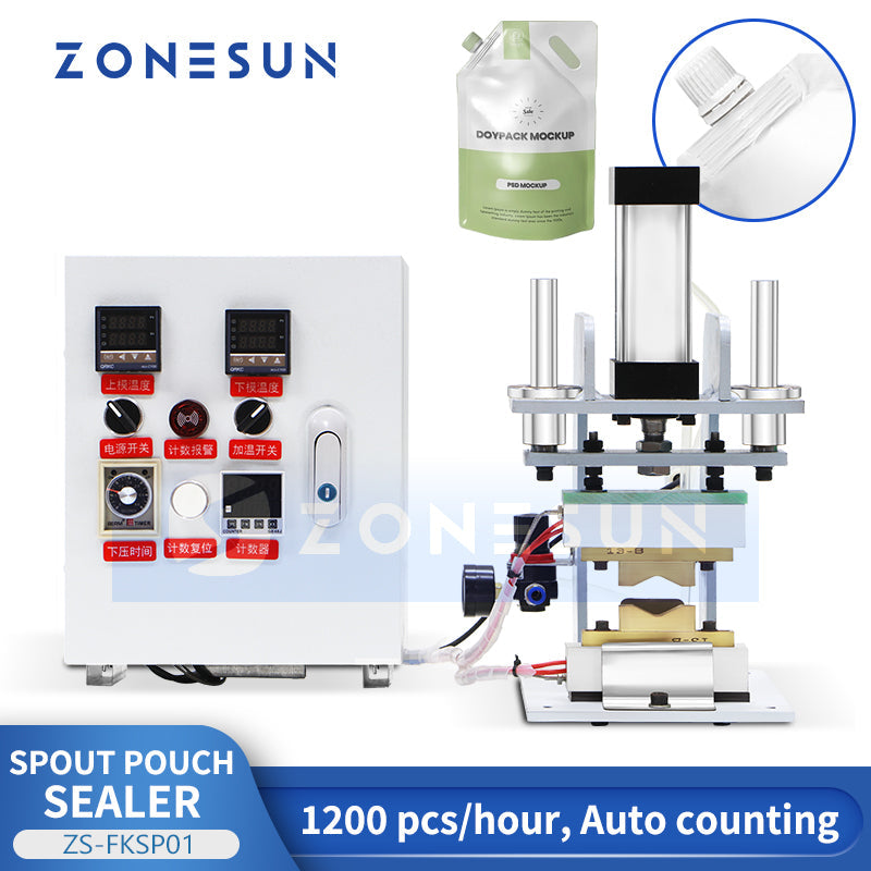 ZONESUN ZS-FKSP01 Semi-Automatic Spout Pouch Sealing Machine BIB Sealer
