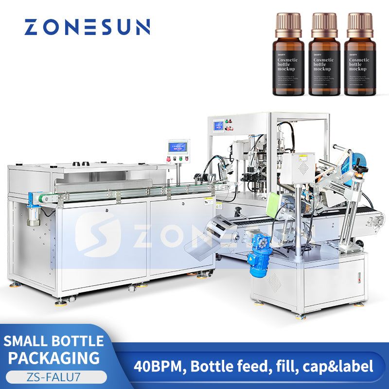 ZONESUN ZS-FALU7 Automatic 3 Heads Peristaltic Pump Essential Oils Collagen Youth Drink Production Line