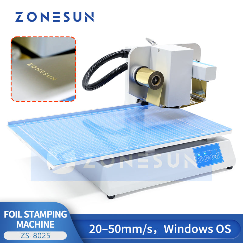 ZONESUN ZS-8025 Digital Hot Foil Stamping Machine for Crafts & Packaging
