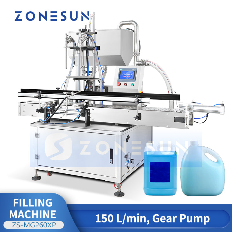 ZONESUN ZS-MG260XP High Speed Dual-Head Gear Pump Liquid Filling Machine
