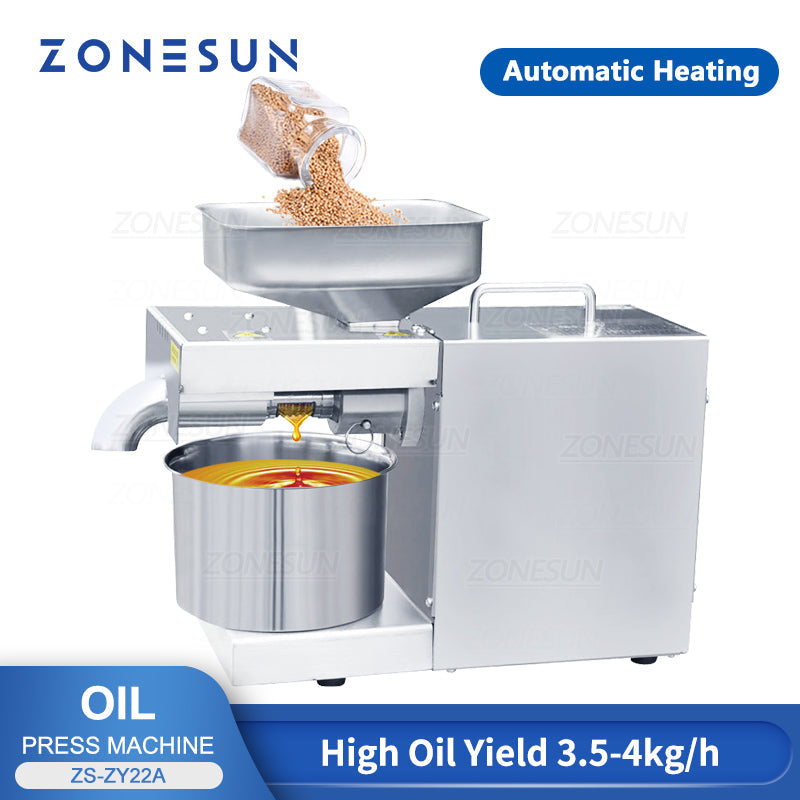 ZONESUN ZS-ZY22A Compact Peanut Oil Press for Nuts, Seeds & Grains