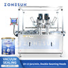 ZONESUN ZS-AFK120 Automatic Double-Head Vacuum Can Seamer with Lid Feeding System