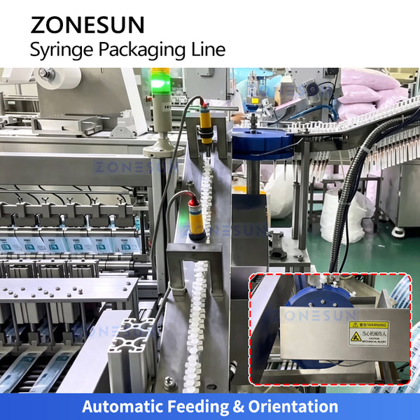 ZONESUN ZS-HYS60 Automatic Syringe Feeding and Pouch Packaging Line
