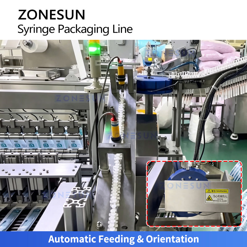ZONESUN ZS-HYS60 Automatic Syringe Feeding and Pouch Packaging Line
