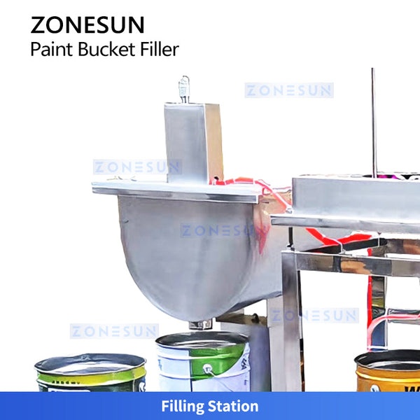 ZONESUN Paint Bucket Filling and Capping Machine