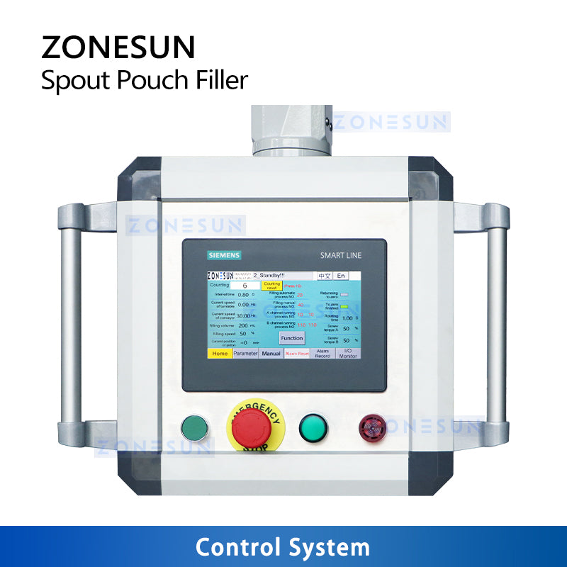 ZONESUN ZS-AFC12 Automatic Paste Liquid Spout Pouch Bag Filling Capping Machine