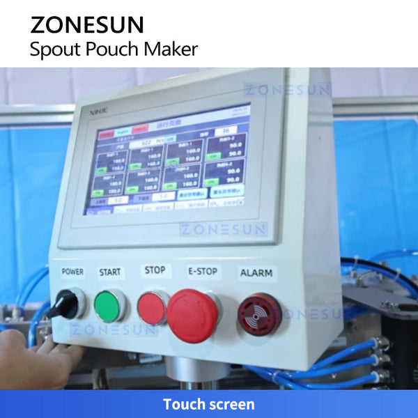 Spout pouch making machine