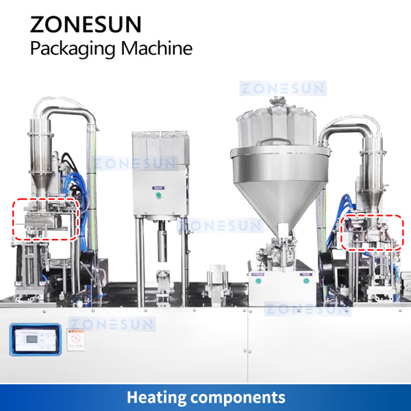 ZONESUN ZS-GTC1000 Semi Automatic Gable Top Carton Liquid Paste Filling Sealing Machine