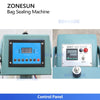 ZONESUN ZS-FK200 Pneumatic Direct Heat Bag Sealer for Mylar Foil Pouches Aluminum Foil Bags and Laminated Packaging