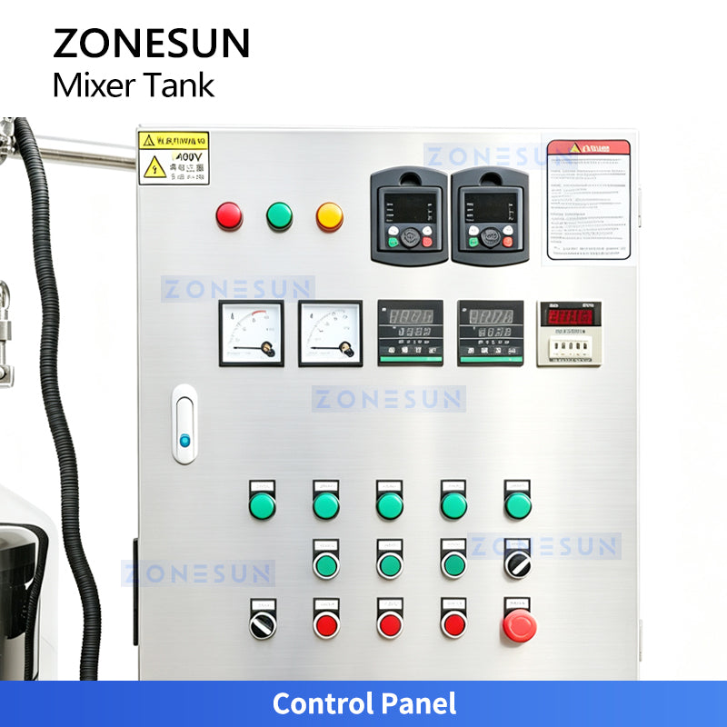 ZONESUN ZS-VMB200L 200L Vacuum Homogenizing Emulsifier Mixer Tank for Cream Lotion Sauce and Pharmaceutical Emulsion Production