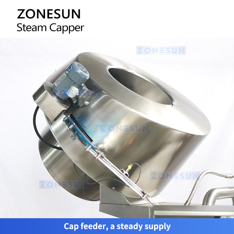 ZONESUN ZS-XG01 Steam Vacuum Capping Machine 9000BPH