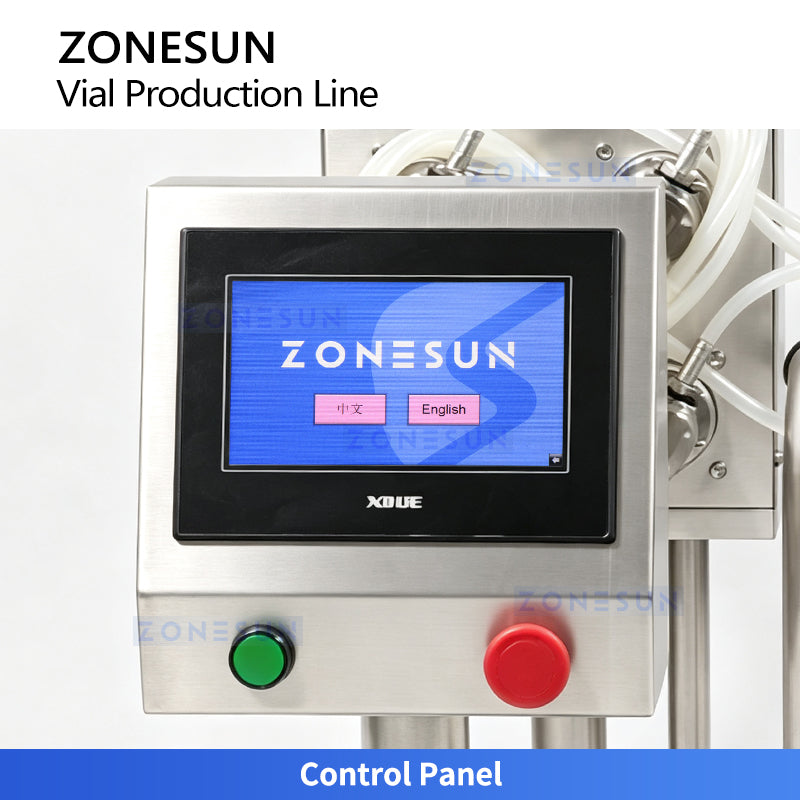 ZONESUN ZS-AFC18 4-Head Magnetic Pump Small-Dose Vial Filling and Capping Line