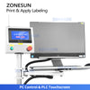 ZONESUN ZS-TB164PO Barcode-Triggered Real-time Print & Apply Labeler for Bottles