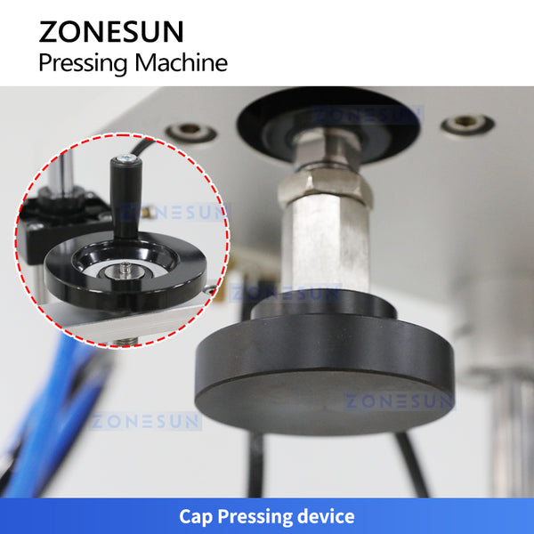 ZONESUN ZS-XG70ZC Pneumatic Jar Pressing Machine For Wine Bottle, T-Cork, Spray Outer Cap, Whisky