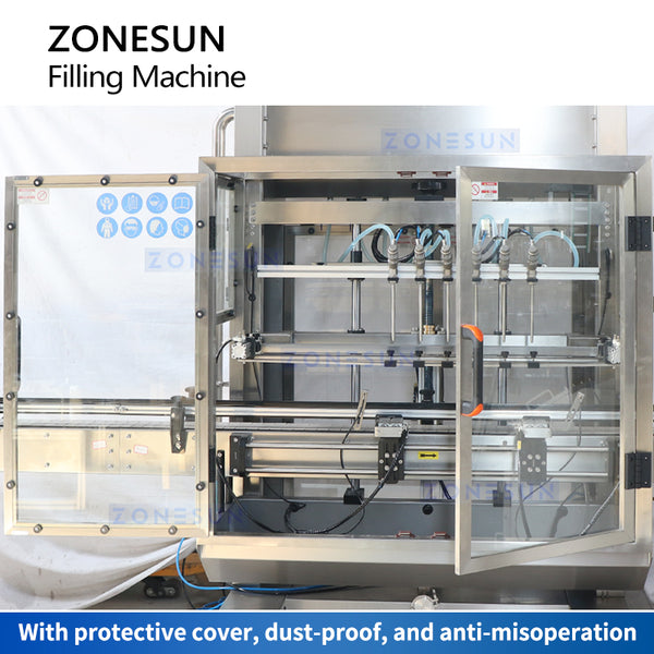ZONESUN ZS-YTEX1 Automatic Explosion Proof 6 Nozzles Liquid Gravity Filling Machine