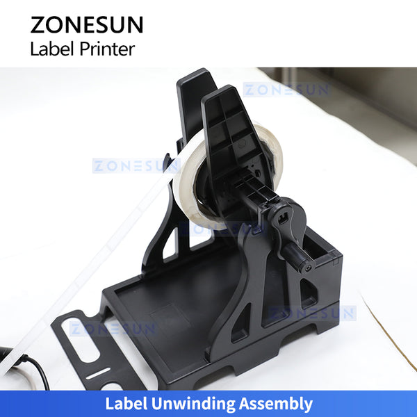 ZONESUN ZS-RPR01 Thermal Transfer Barcode Label Printer with Automatic Rewinder for Roll Labels