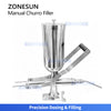 ZONESUN ZS-CZI4 Manual Center Filling Injection Machine for Donuts, Churros, Cakes, Bread Paste with Stainless Steel Hopper