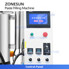 ZONESUN ZS-VTGTL1A Automatic Heating & Stirring Paste Filling Machine with Gear Pump for Lipstick, Vaseline, Wax & High-Viscosity Products