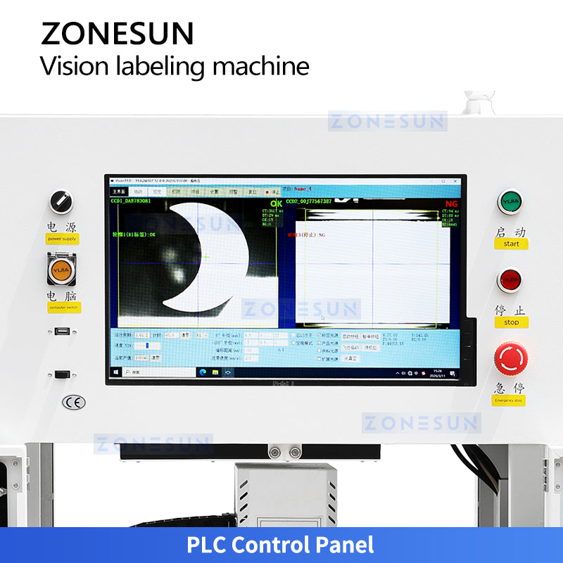 ZONESUN ZS-STB3 Automatic Vision Positioning Cap Labeling Machine for Perfume Bottles