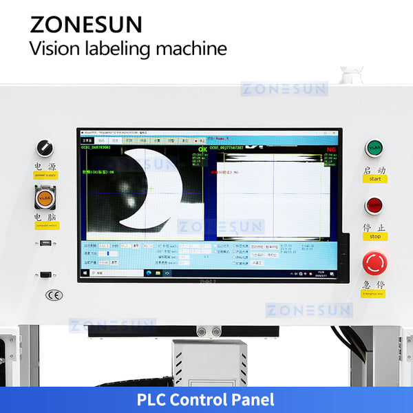 ZONESUN ZS-STB3 Automatic Vision Positioning Cap Labeling Machine for Perfume Bottles