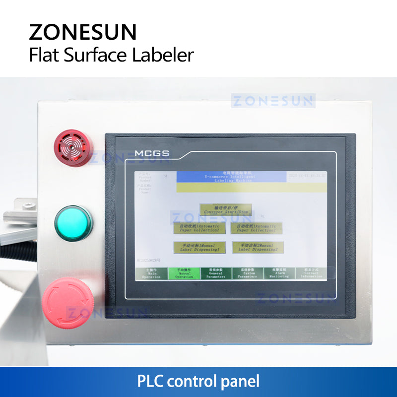 ZONESUN ZS-TB160P2 Automatic Flat Surface Labeling Machine For Carton Box Double Lablel