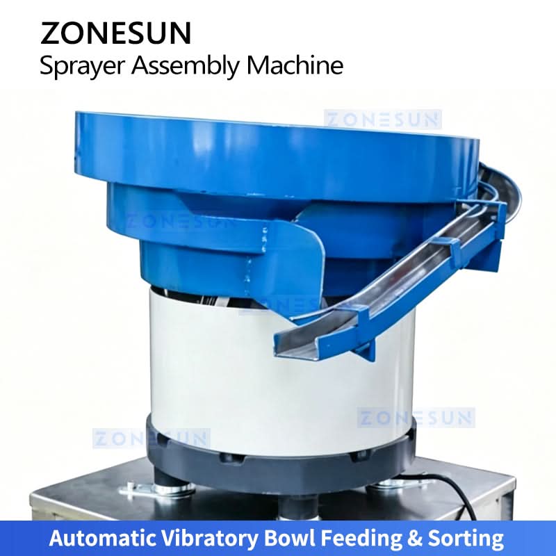 ZONESUN ZS-WIM06 Fully Automatic Trigger Sprayer Pump Assembly Machine with Dip Tube Cutting & Robotic Assembly System