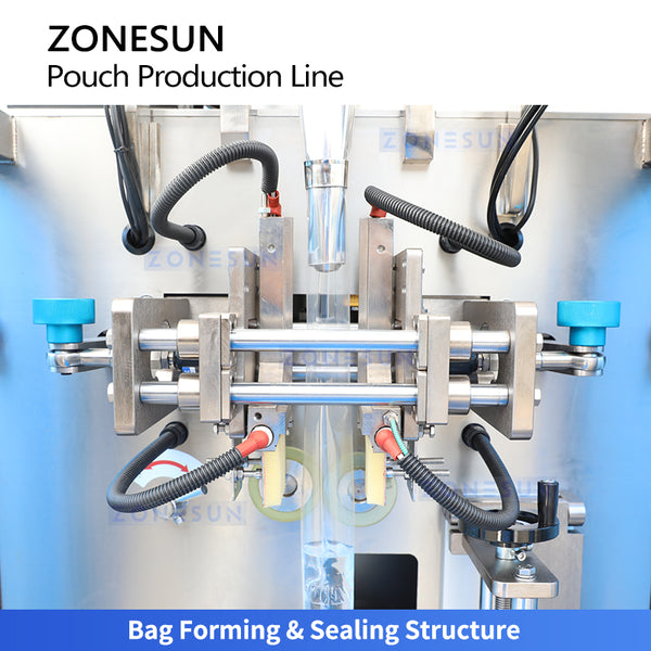 ZONESUN ZS-FSL220 Automatic Liquid Sachet Packaging Machine Pouch Filling, Sealing & Cutting Labeling System