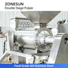 ZONESUN ZS-ZJ02 Fruit Pulper Machine Automatic Double Stage Pulping Equipment for Juice & Puree Production
