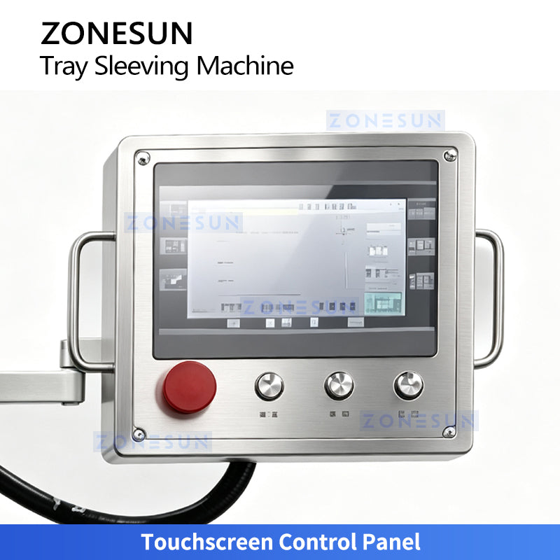ZONESUN ZS-FK55 Automatic Cardboard Sleeving Machine Food Tray Packaging Equipment