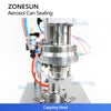 ZONESUN ZS-YG25P Pneumatic Aerosol Can Crimping Machine Luminum Spray Can Sealer