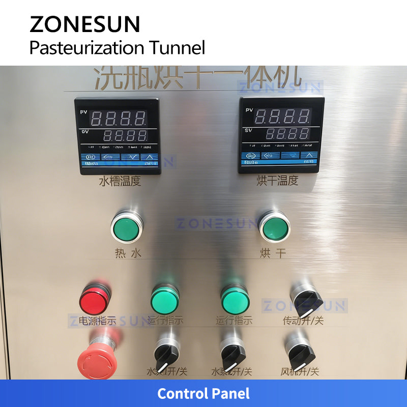 ZONESUN ZS-PM2 Tunnel Pasteurizer With Washing Dryer
