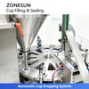 ZONESUN ZS-AFS20D Automatic Hidden Tea Cup Filling and Sealing Machine for Tea and Coffee