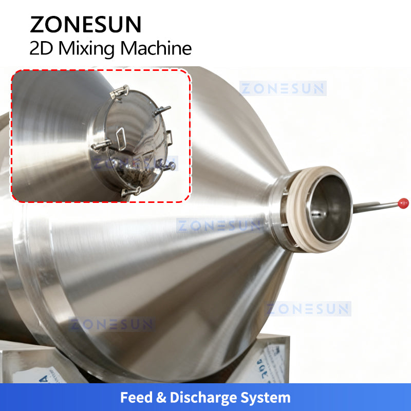 ZONESUN ZS-HM100 Double-cone Chamber Mixer for Dry Powders and Granules