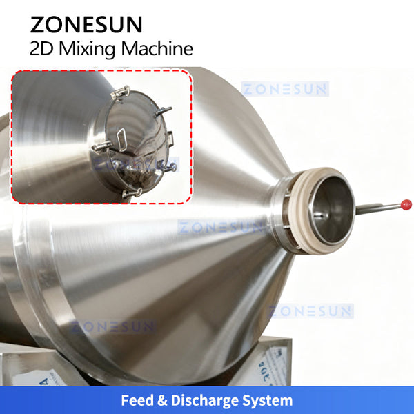 ZONESUN ZS-HM100 Double-cone Chamber Mixer for Dry Powders and Granules