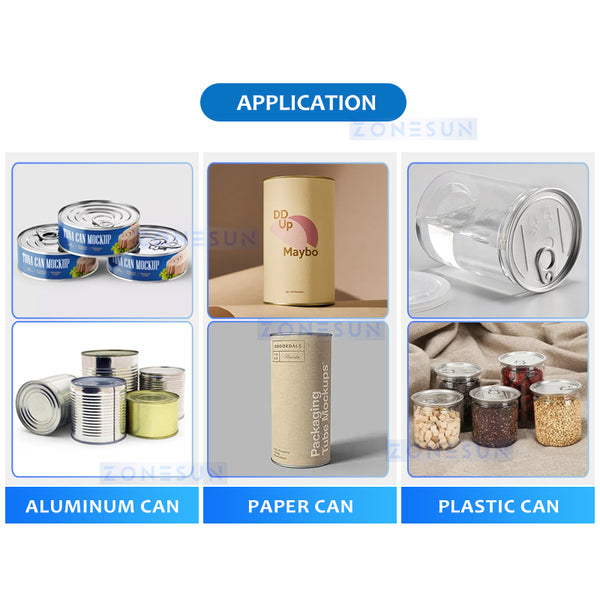 ZONESUN ZS-CS3 Vertical Can Seamer for Aluminum, Plastic & Paper Can Packaging