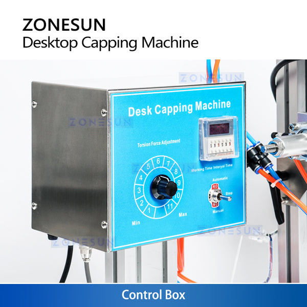 ZONESUN ZS-XG6100 Tabletop Four-Wheel Spindle Capping Machine for 20–50mm Caps