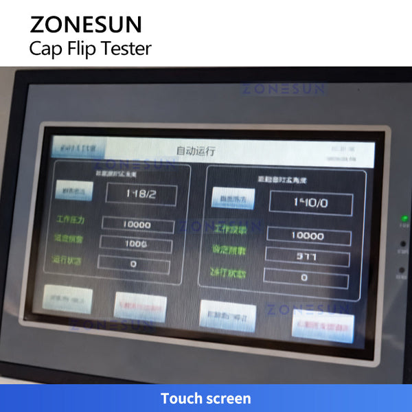 ZONESUN Automatic Flip Cap Life Test Machine 