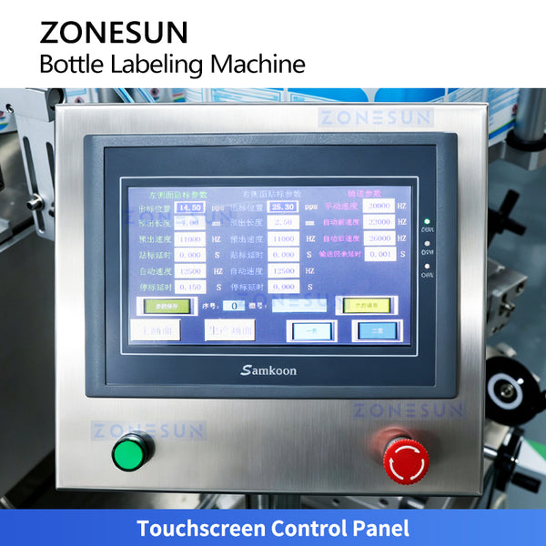 ZONESUN ZS-TB806 Semi-Auto Square Bottle Labeling Machine with Date Coder