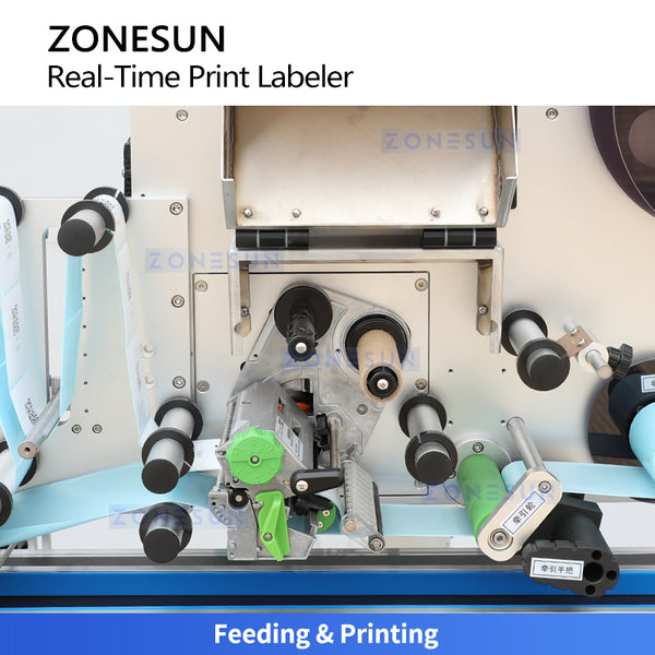ZONESUN ZS-TB160POPB Automatic Print-and-Apply Flat Labeling System for Real-Time Coding