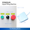 ZONESUN ZS-YTFS2 Máquina neumática de llenado de líquidos con 2 boquillas de pie