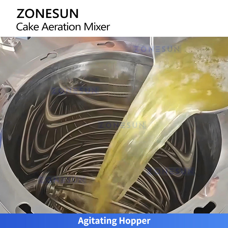 ZONESUN ZS-DG130 Automatic Cake Aeration Mixer for Sponge Cake Chiffon Cake and Pound Cake Bakery Production