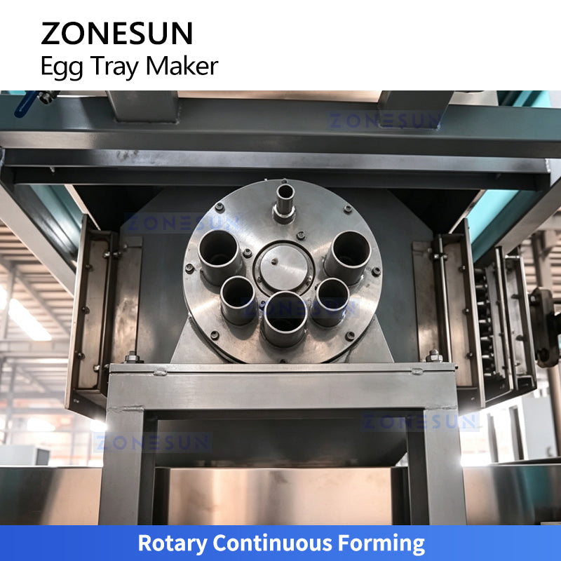 ZONESUN ZS-PT1000 Automatic Rotary Pulp Molding Machine for Egg Trays Fruit Trays and Biodegradable Paper Packaging
