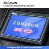 ZONESUN ZS-DJ400 Automatic Chocolate Depositor Machine for Chocolate Chips Drops and Buttons