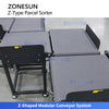 ZONESUN ZS-CB120Z Automatic Barcode Scanner Z-Belt Parcel Sorting Machine