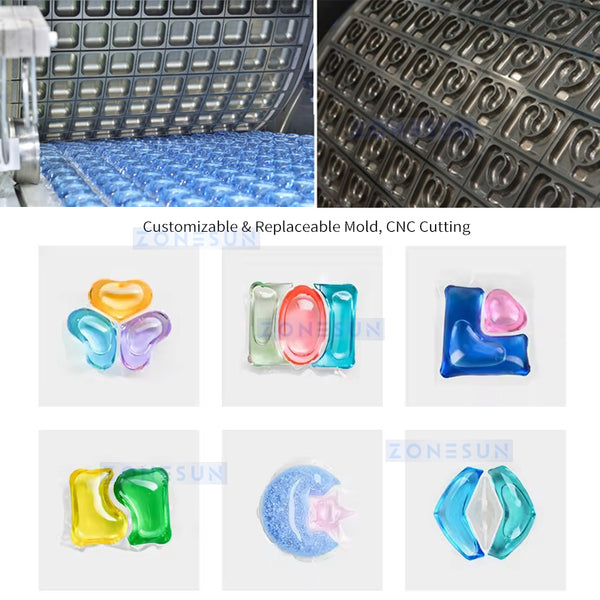 ZONESUN Automatic Laundry Detergent Pods Packaging Machine ZS-NZC350