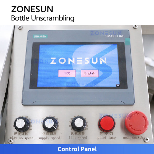 ZONESUN ZS-LPH200 Automatic Bottle Flipping and Unscrambling Machine with Elevator