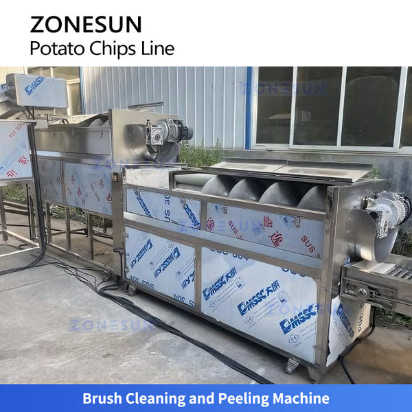 ZONESUN ZS-PCL1 Automatic Potato Chips Production Line Snack Food Processing Equipment
