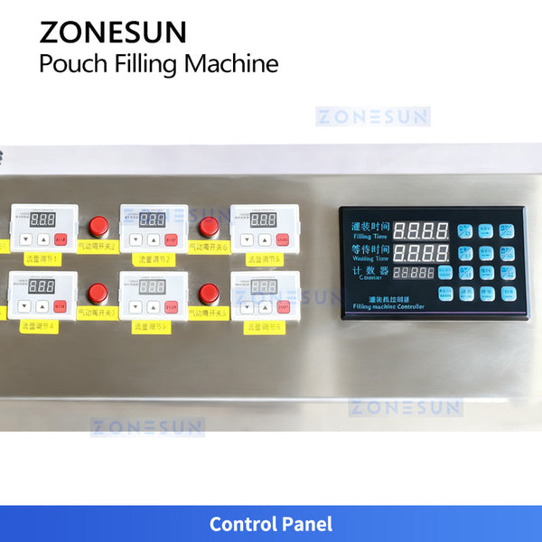 ZONESUN ZS-ASP6 Semi-Automatic Liquid Filling Machine For Jelly Juice  Pouches