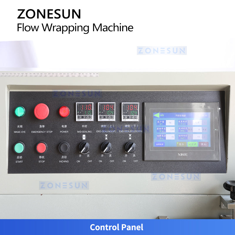 ZONESUN ZS-ZB350S Servo Horizontal Flow Anti Tamper Wrapper for Bubble Film