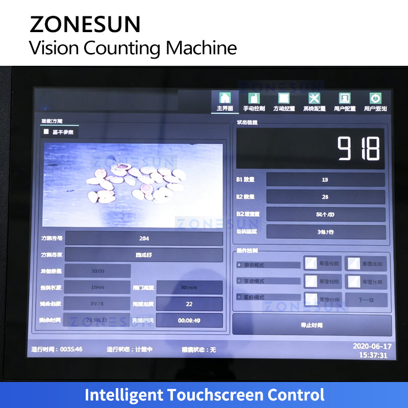 ZONESUN ZS-FSCS07 High-Speed Automatic CCD Vision Counting and Packaging Machine